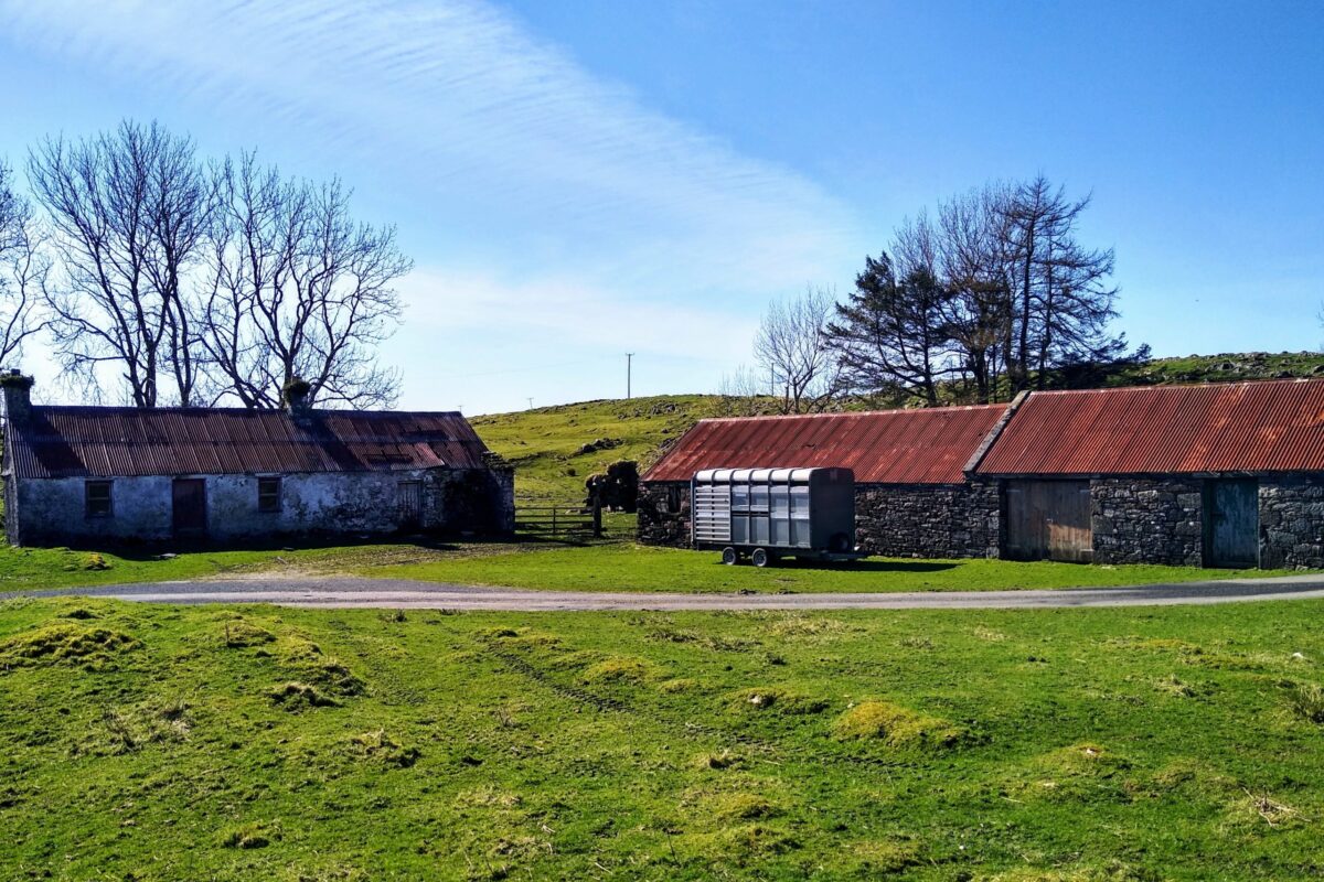 Barn and house